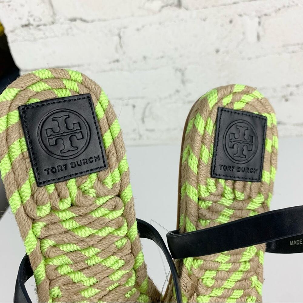 Tory Burch Two Band Flat Espadrille Slide Sandals 8.5 - Picture 10 of 14